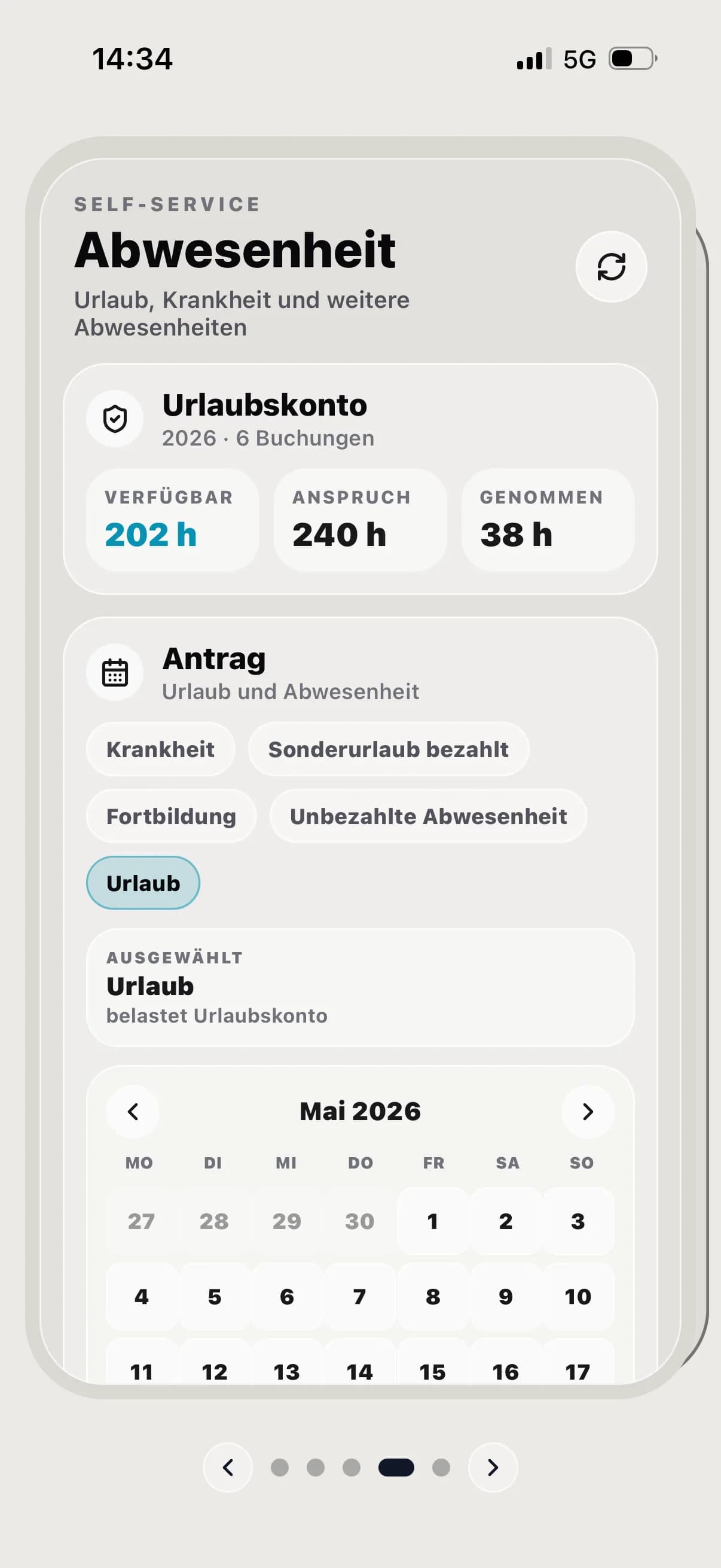 Abwesenheiten in der kaya Mitarbeiter-App eintragen